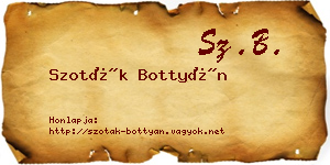 Szoták Bottyán névjegykártya